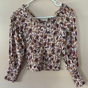 BB Dakota Floral Smocked Women's Top